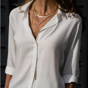 V-Neck Chiffon Shirt